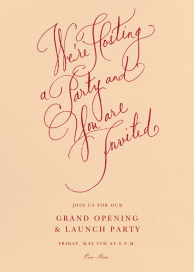 Scripted - Launch Party Invitation by Stephanie Fishwick