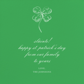 Emerald - St. Patrick's Day Card by Paperless Post