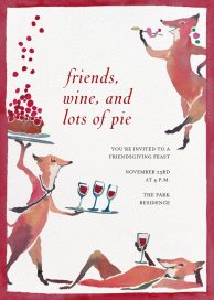 Fox Party - Thanksgiving Invitation by Happy Menocal