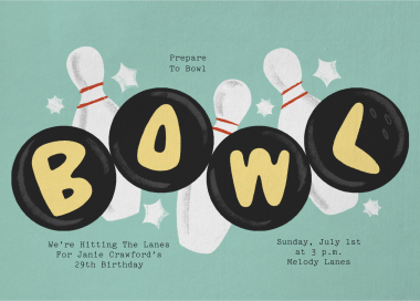 Lucky Roll - Bowling Invitation by Paperless Post