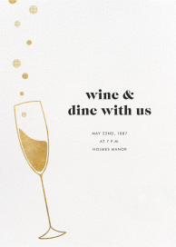 Champagne Flute - Dinner Party Invitation by Paperless Post