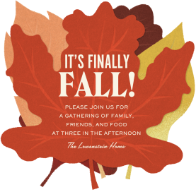 Fall Leaves Cutout - Thanksgiving Invitation by Paperless Post