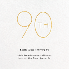 Decade - 90th Birthday Invitation by Paperless Post