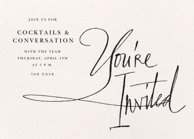 Written in Ink - Dinner Party Invitation by Stephanie Fishwick