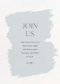 Blue Brushstroke - Dinner Party Invitation by Sugar Paper