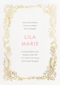 Botanical Lace - Bris/Baby Naming Invitation by Rifle Paper Co.