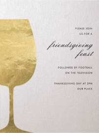 Wineglass Foil - Thanksgiving Invitation by Paperless Post