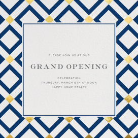 Gold Diamond Tile - Launch Party Invitation by Jonathan Adler