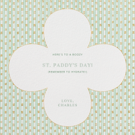 Striped Clover - St. Patrick's Day Card by Paperless Post