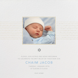 Dotted Band - Bris/Baby Naming Invitation by Paperless Post