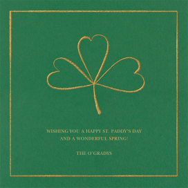 Three-Leaf Clover - St. Patrick's Day Card by Paperless Post