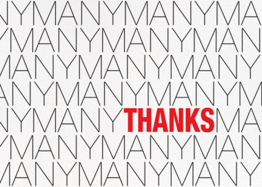 Many Many Many Thanks - Thank You Card by Paperless Post