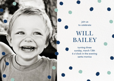 Painted Spots (Photo) - Birthday Invitation by Sugar Paper