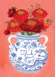 Dragon Vase (Becca Stadtlander) - Thank You Card by Red Cap Cards