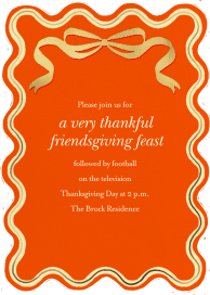 Ribbon Flourish - Thanksgiving Invitation by Hello!Lucky