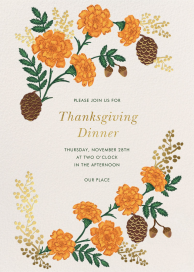 Autumn Harvest Bouquet - Thanksgiving Invitation by Rifle Paper Co.