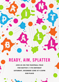 Splat Attack - Birthday Invitation by Paperless Post