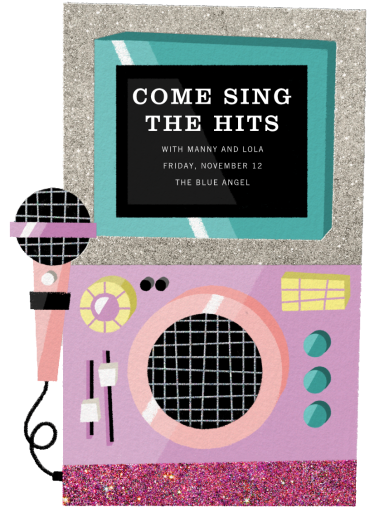 Karaoke Machine - Birthday Invitation by paperless_post