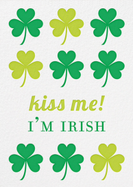 Irish Kisses - St. Patrick's Day Card by Jonathan Adler