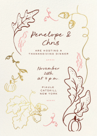 On the Vine - Thanksgiving Invitation by Pulp Templates Co.