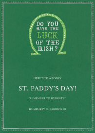 Luck of The Irish - St. Patrick's Day Card by Mr. Boddington's Studio