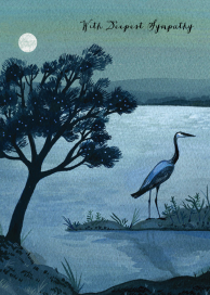 Blue Heron (Becca Stadtlander) - Sympathy Card by Red Cap Cards