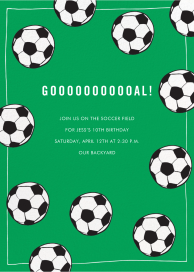 Futbol - Birthday Invitation by Linda and Harriett