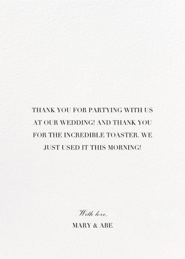 3/4 Portrait (Photo) - Thank You Card by paperless_post - Back