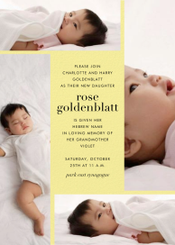 Quad - Bris/Baby Naming Invitation by Paperless Post