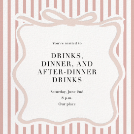 Coquette Ribbons - Dinner Party Invitation by Sugar Paper