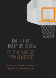 Basketball Hoop - Birthday Invitation by Paperless Post