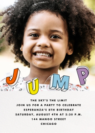 Jump Lettering (Photo) - Birthday Invitation by Paperless Post