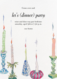 Fancy Candles - Dinner Party Invitation by Happy Menocal