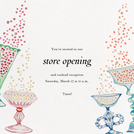 Bubbly Cocktails - Launch Party Invitation by Happy Menocal