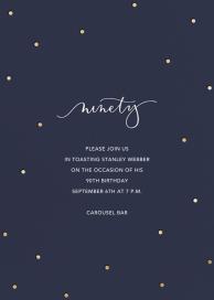 Milestone Dots - 90th Birthday Invitation by Sugar Paper