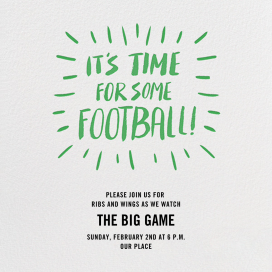 It's Time For Some Football - Invitation by Paperless Post