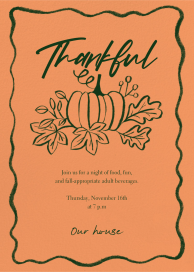 Thankful Pumpkin - Thanksgiving Invitation by Paperless Post