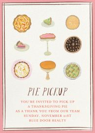 Nine Pies - Thanksgiving Invitation by Mr. Boddington's Studio