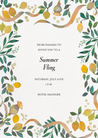 Elysian Paradise - Summer Party Invitation by Happy Menocal