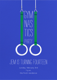 Gymnastic Rings - Birthday Invitation by Paperless Post