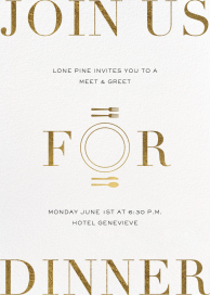 Gold Plated - Dinner Party Invitation by Paperless Post