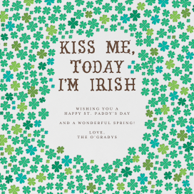 Kiss Me I'm Irish - St. Patrick's Day Card by Mr. Boddington's Studio