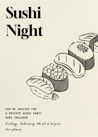 Sushi Night - Dinner Party Invitation by Paperless Post