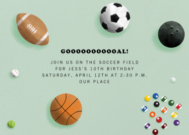 Sports Balls - Birthday Invitation by Paperless Post