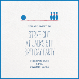 Hit the Lanes - Birthday Invitation by Mr. Boddington's Studio