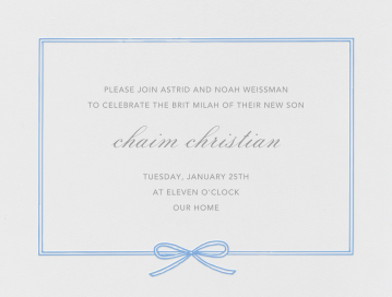 Amande - Bris/Baby Naming Invitation by Paperless Post