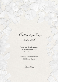 Enchanted Garden Embossed - Bridal Shower Invitation by Oscar de la Renta