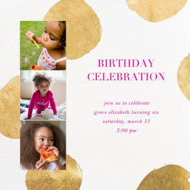 Photo Strip Dots - Birthday Invitation by Sugar Paper