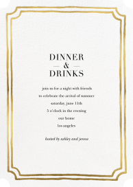 Double Border Indented Corners - Dinner Party Invitation by Sugar Paper