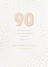 Golden Occasion - 90th Birthday Invitation by Sugar Paper